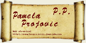 Pamela Projović vizit kartica